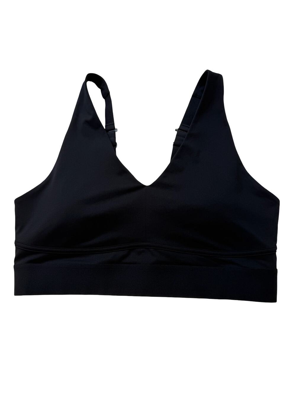 Fabletics All Day Every Day Low Impact Sports Bra Black Adjustable Straps Sz XXL